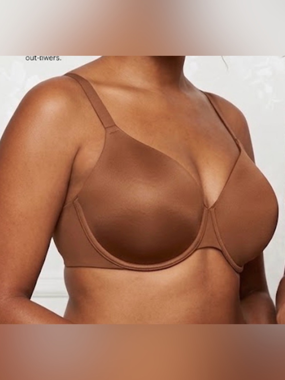 Auden Seamless Underwire Bra in Brown
